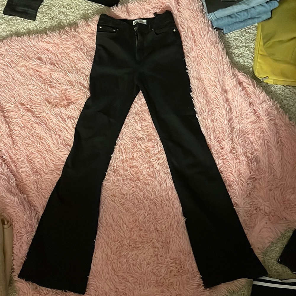 Black Zara flare jeans. Barely worn
